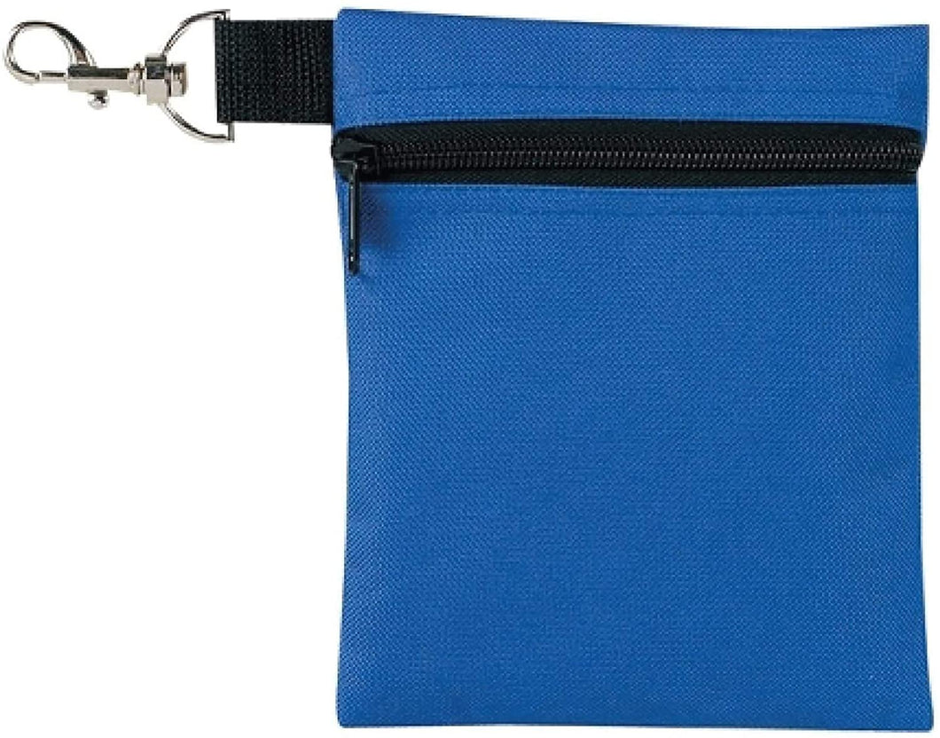 Golf Tee Pouch, 5.62 X 6.87 Inch Professional Zipper Golf Tee/Ball Pouch Bag with Metal Lobster Claw Clip