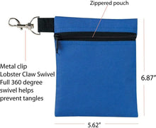 Load image into Gallery viewer, Golf Tee Pouch, 5.62 X 6.87 Inch Professional Zipper Golf Tee/Ball Pouch Bag with Metal Lobster Claw Clip
