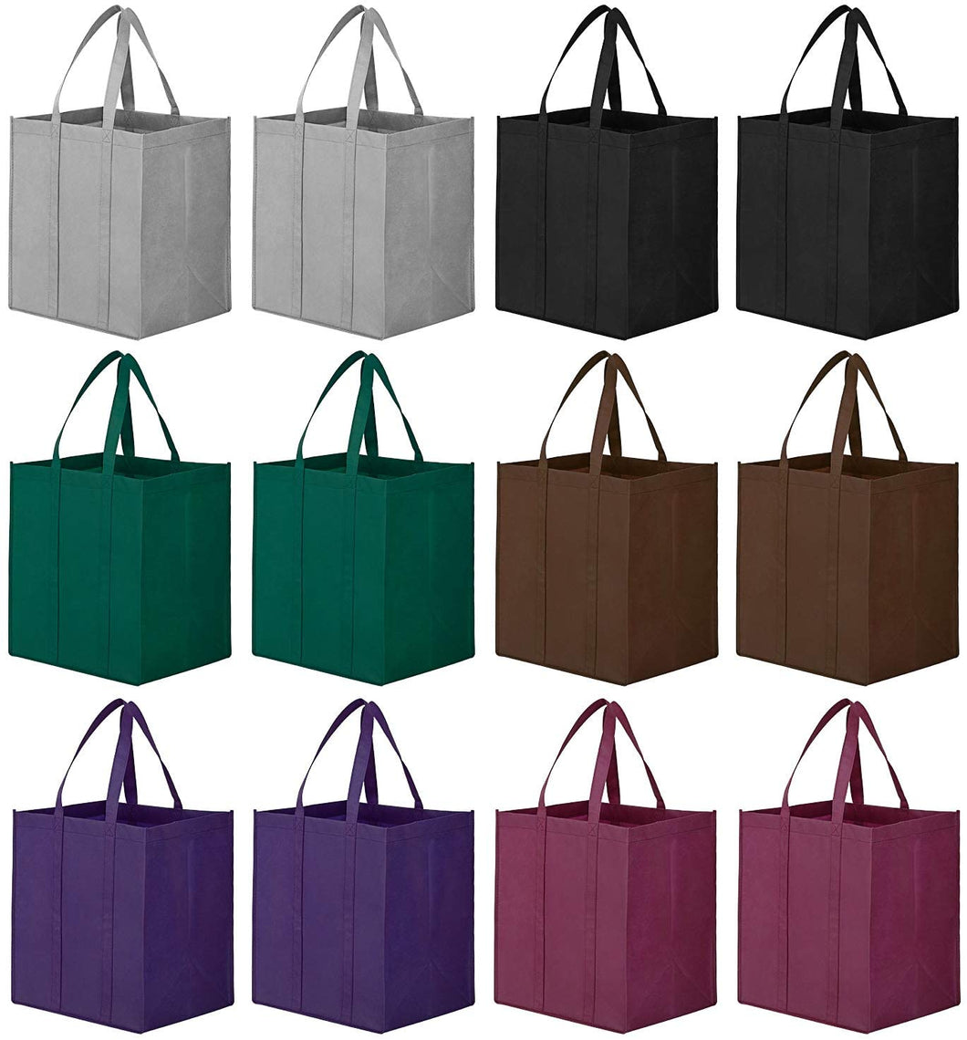 Large Foldable Shopping Bags Tote Bags,Eco-Friendly Produce Bags with Long Handle for Shopping Groceries Clothes Vegetables Fruits