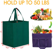 Load image into Gallery viewer, Large Foldable Shopping Bags Tote Bags,Eco-Friendly Produce Bags with Long Handle for Shopping Groceries Clothes Vegetables Fruits
