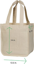 Load image into Gallery viewer, Canvas Grocery Shopping Bags with Handle Reusable Shopping Grocery Bags Eco-friendly Bags
